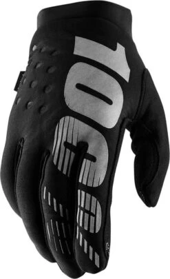 100% BRISKER Gloves Black Grey
