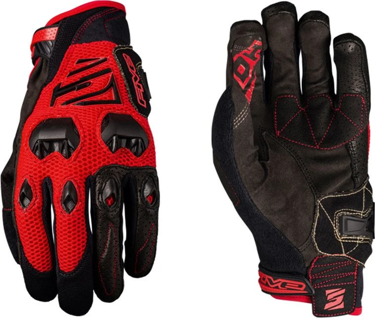 Five DH Long Gloves Red Black 1 Five DH Long Gloves Red Black