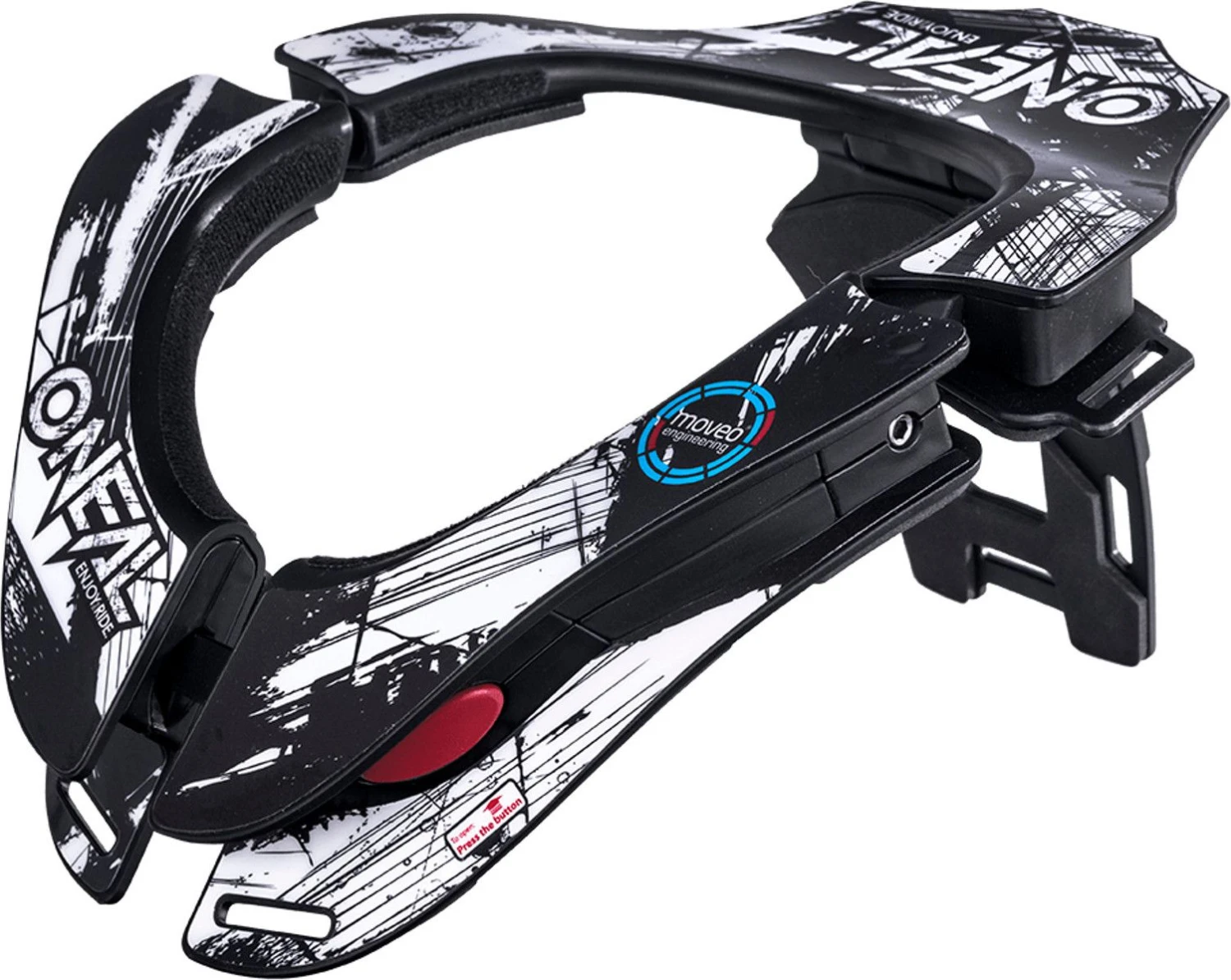 O'Neal Tron Neckbrace Black White 1 O'Neal Tron Neckbrace Black White