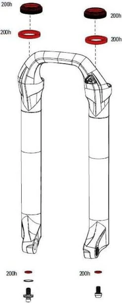 Rockshox 200 Hour/1 Year Service Kit Lyrik/Pike Solo Air A1