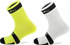 Spiuk XP Summer Socks (2 Pairs Pack) Neon Yellow White
