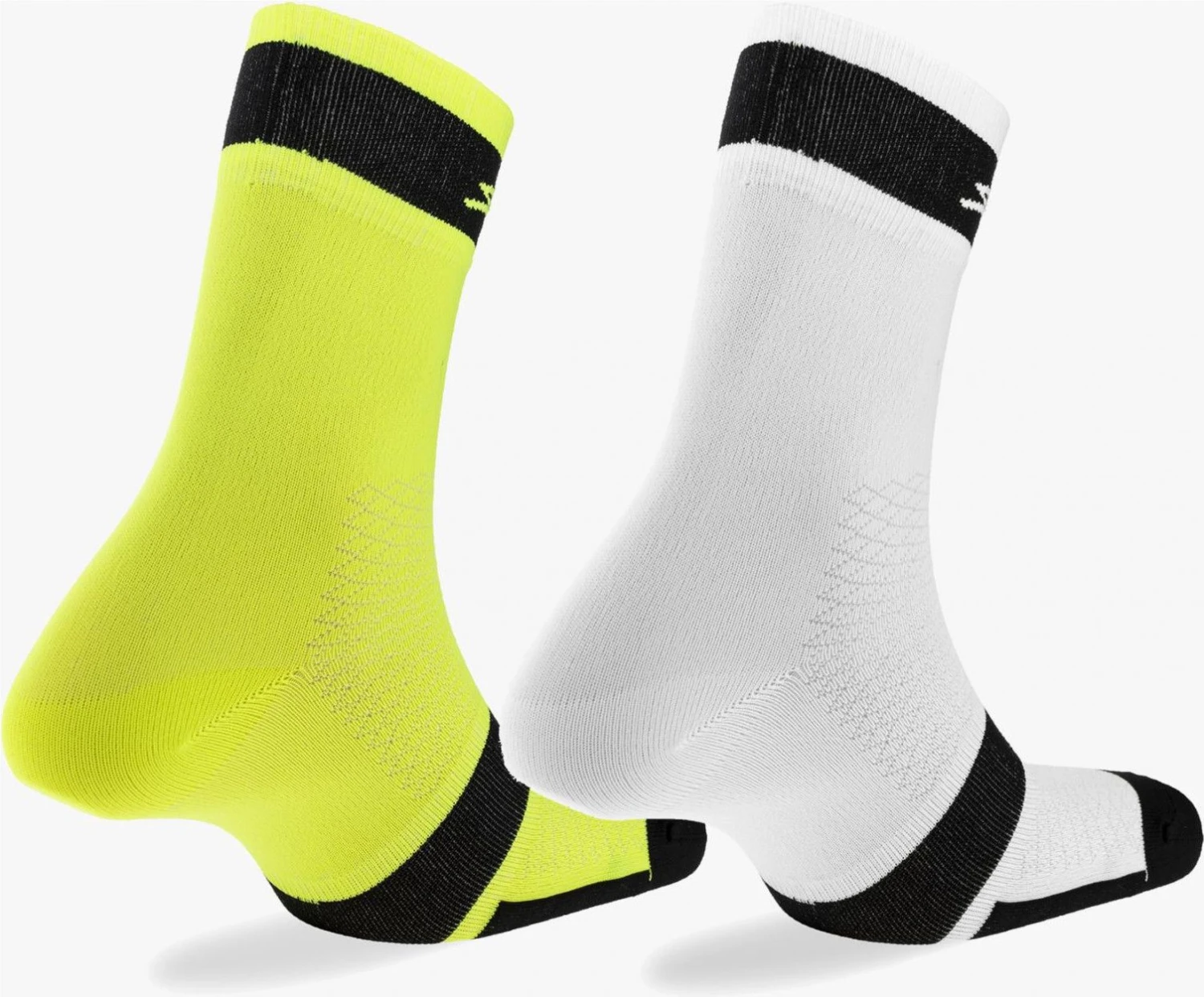 Spiuk XP Summer Socks (2 Pairs Pack) Neon Yellow White 2 Spiuk XP Summer Socks (2 Pairs Pack) Neon Yellow White - Image 2