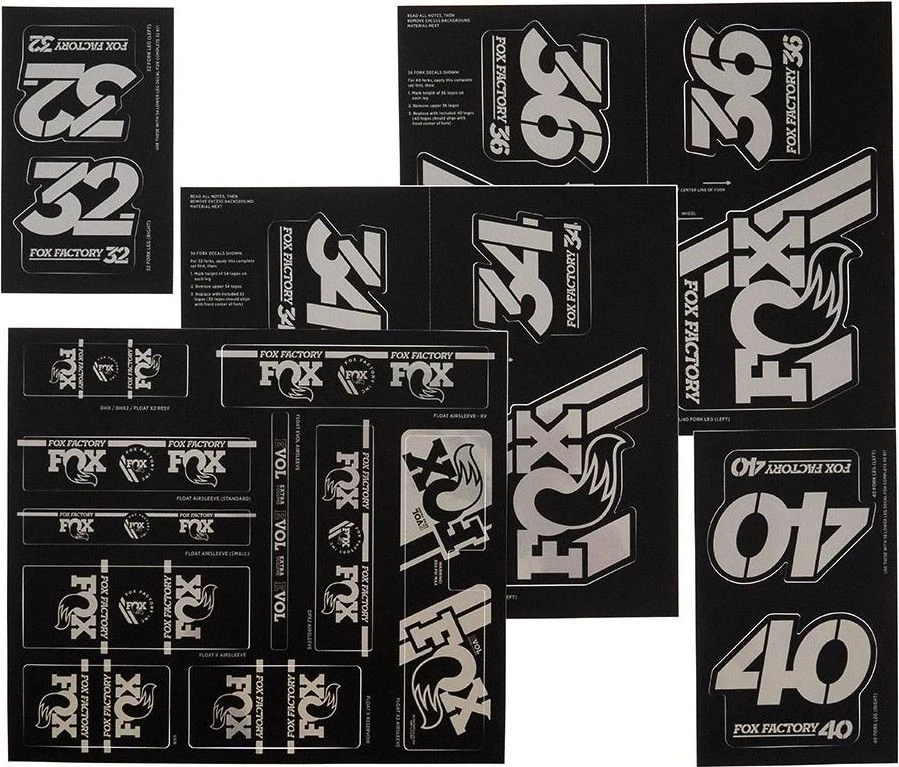 Fox Racing Shox Stickers Heritage 2019 Black Stealth 2 Fox Racing Shox Stickers Heritage 2019 Black Stealth - Image 2
