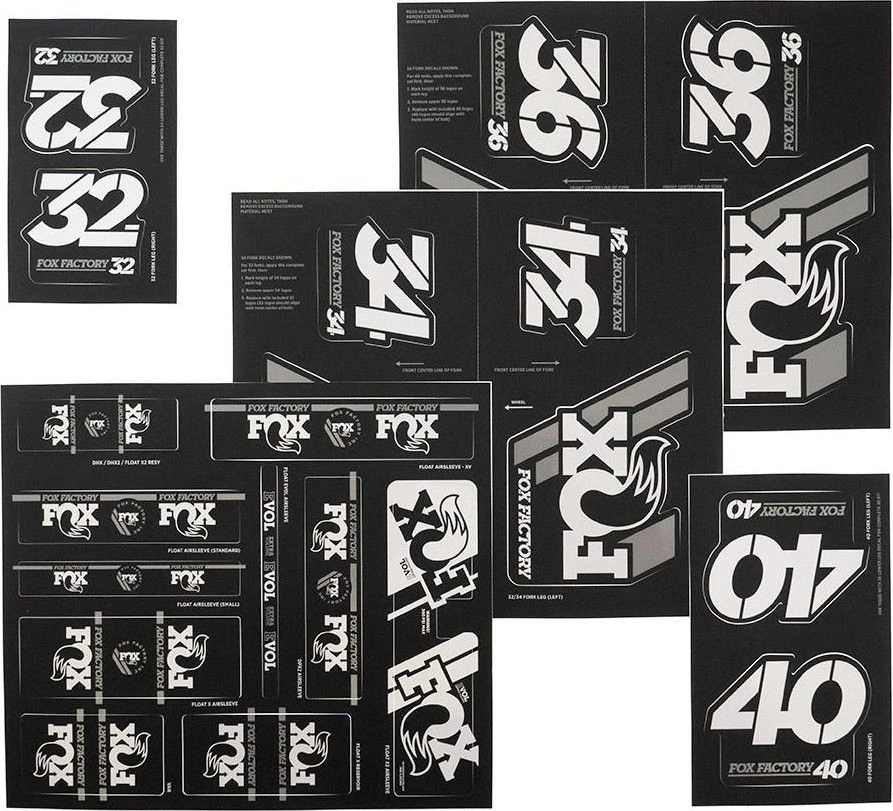 Fox Racing Shox Stickers Heritage 2019 Silver 2 Fox Racing Shox Stickers Heritage 2019 Silver - Image 2