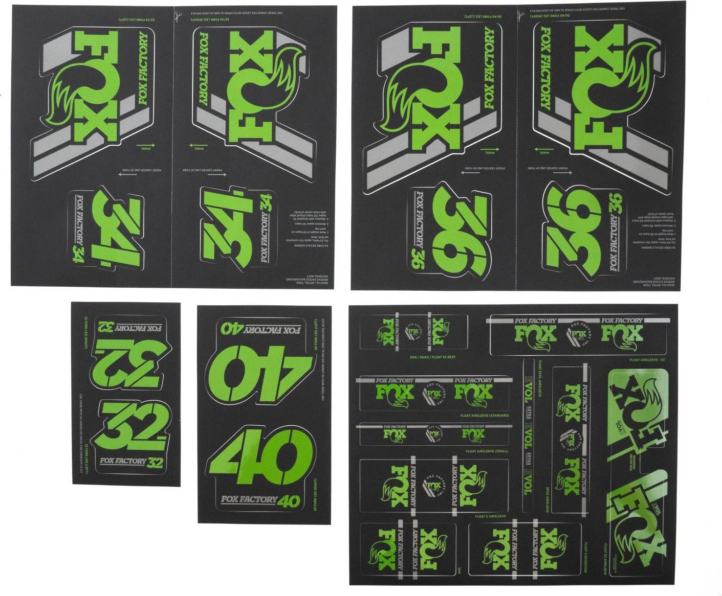 Fox Racing Shox Stickers Heritage 2019 Green 2 Fox Racing Shox Stickers Heritage 2019 Green - Image 2