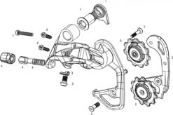 Tensioning Screw N 4 RED NEW SRAM Derailleur Arri Re Red22 / Force22 / Red 2013
